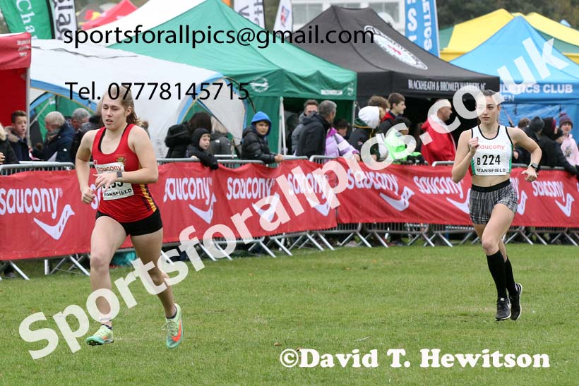Junior womens 2021 National Cross Country Relays, Berry Hill Park, Mansfield. Photo: David T. Hewitson/Sports for All Pics